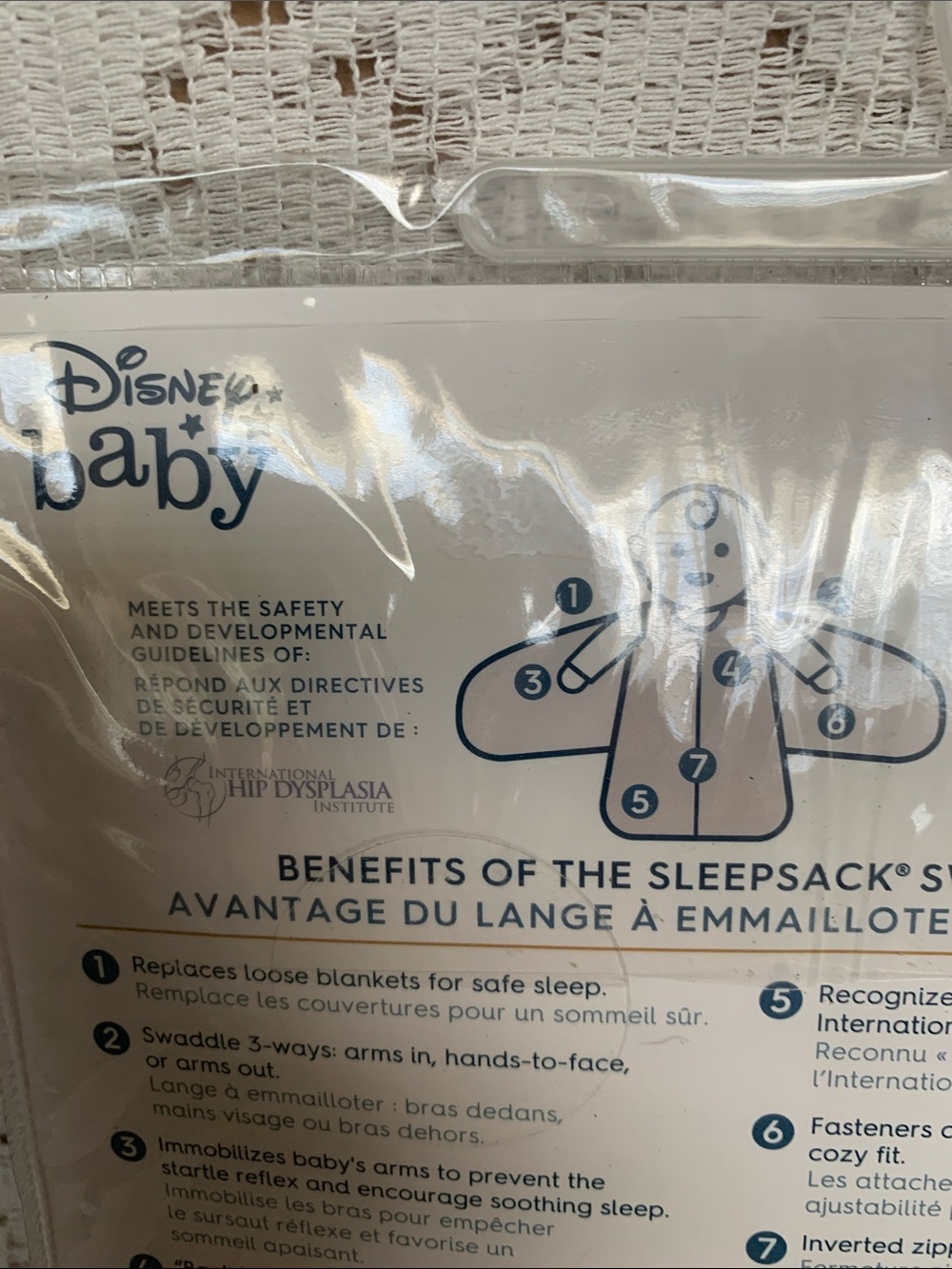 HALO SleepSack 100% Cotton Swaddle Wrap Disney Baby Collection Mickey Gray NB/NN - Picture 6 of 6
